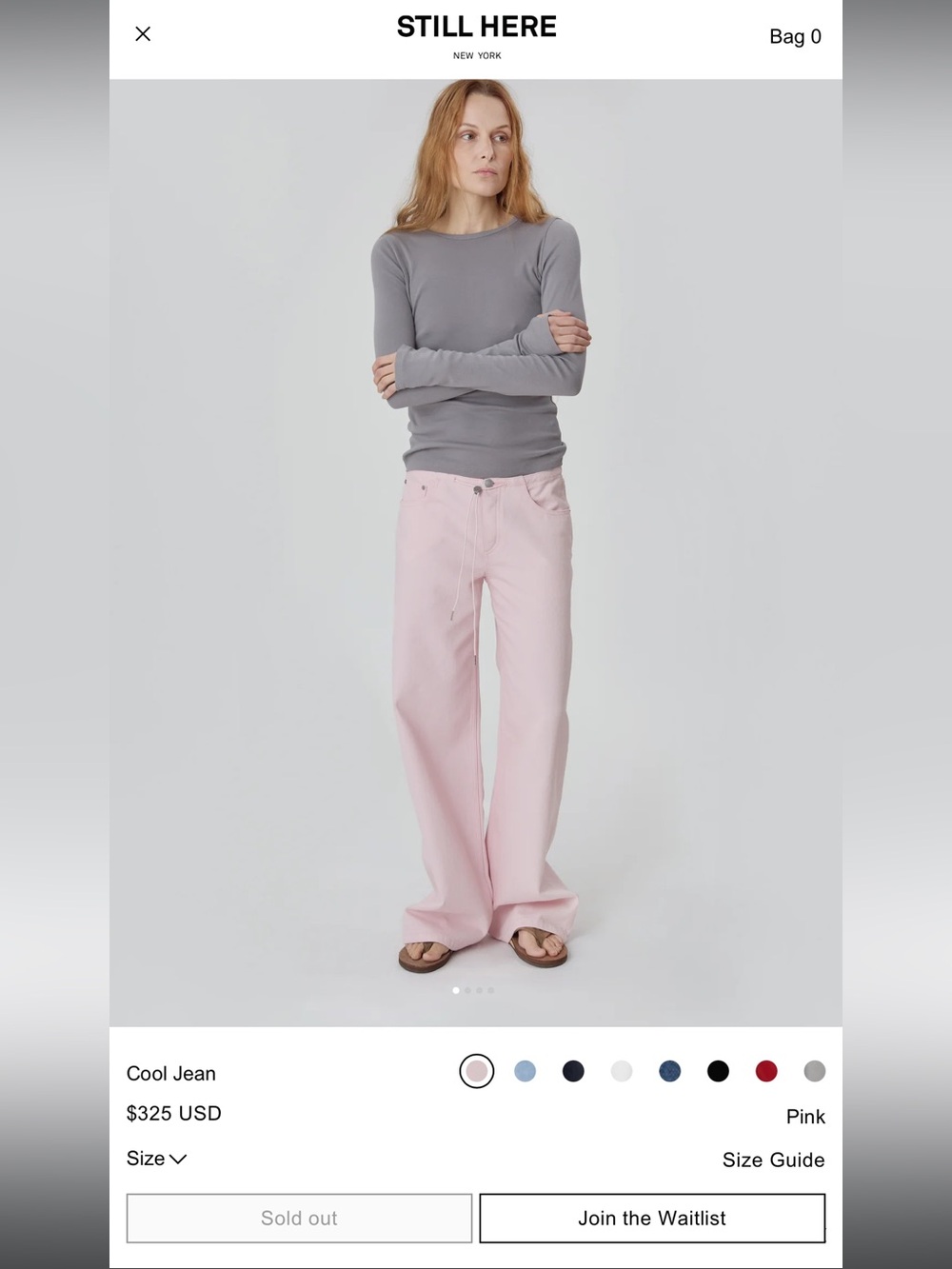 Still here cool jean pink color size 24